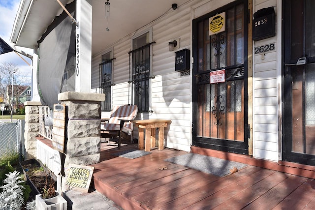 view of patio with covered porch