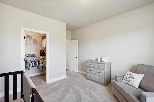 7759 Sunstone Ct, De Pere, WI 54115 - bedroom with carpet flooring, a spacious closet, baseboards, and a closet