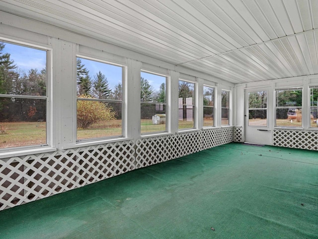 unfurnished sunroom featuring a healthy amount of sunlight