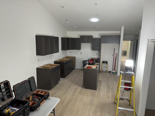 kitchen featuring light hardwood / wood-style floors