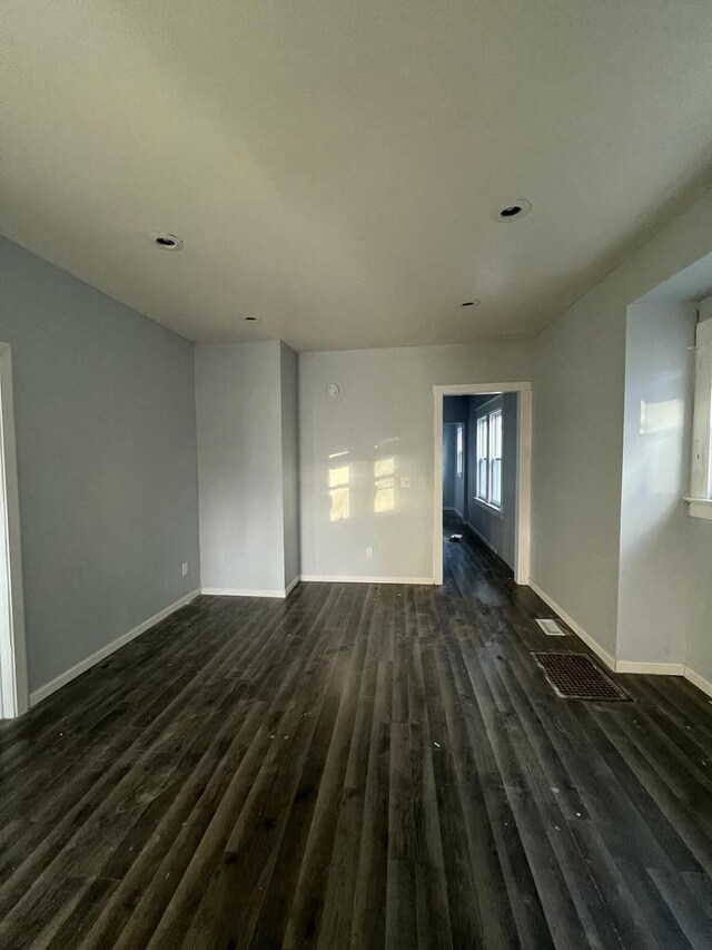 interior space featuring dark wood-type flooring