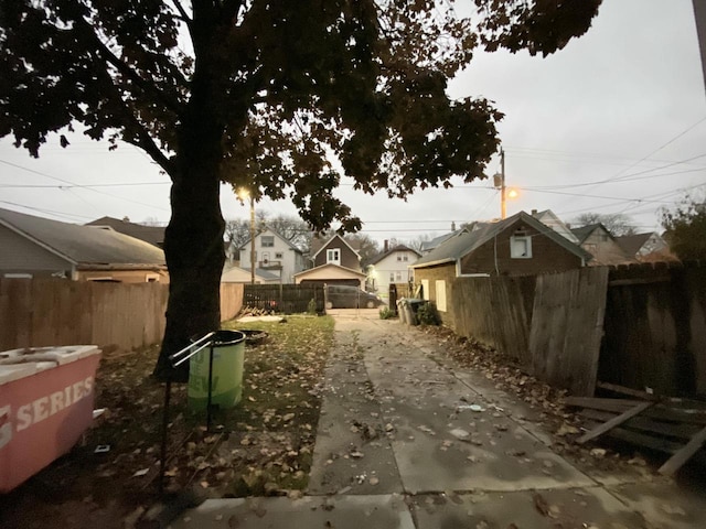 view of concrete road