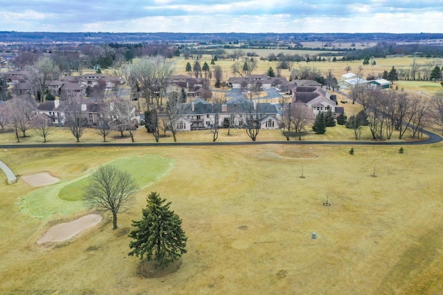 aerial view with a residential view