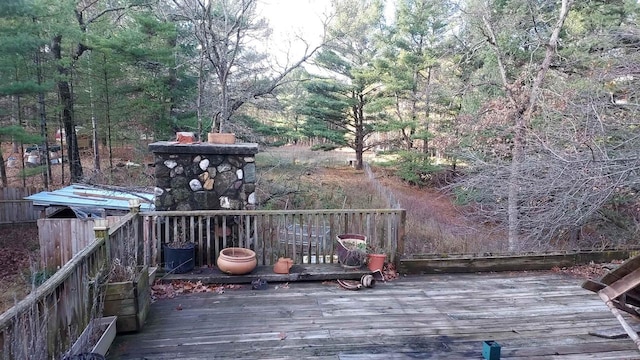 view of wooden terrace