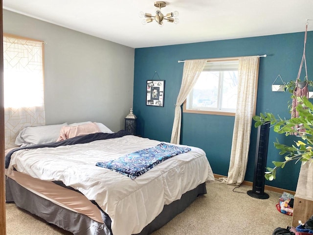 view of carpeted bedroom