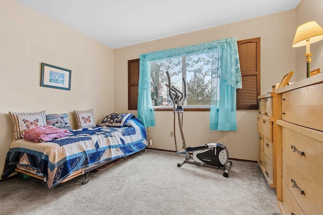 view of carpeted bedroom