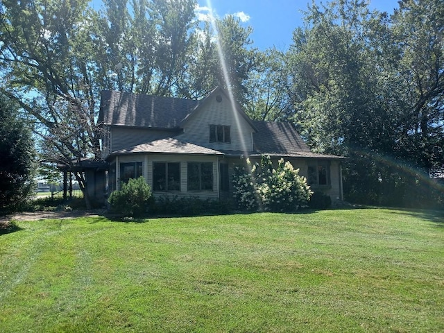 exterior space featuring a yard