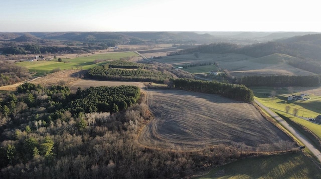 drone / aerial view featuring a rural view