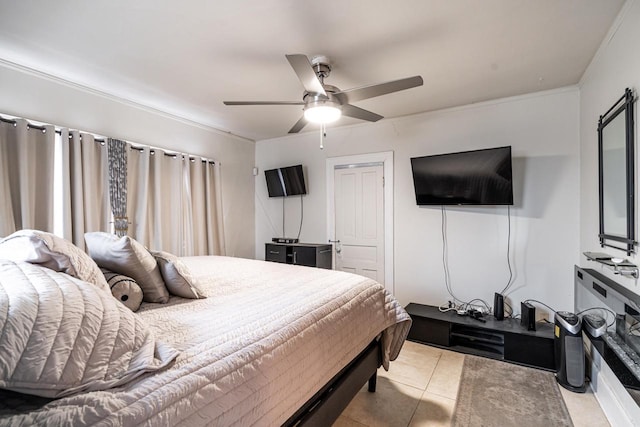 330 E Locust St, Milwaukee, WI 53212 - bedroom with light tile patterned floors and a ceiling fan