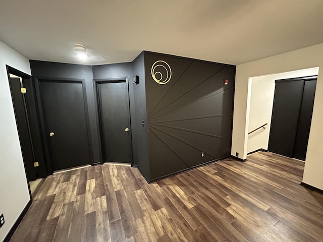 hall featuring hardwood / wood-style floors