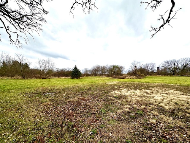 view of yard with a rural view