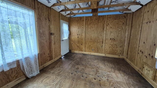 33135 Fulton St, Lone Rock, WI 53556 - unfurnished room with plenty of natural light, wood finished floors, and baseboards