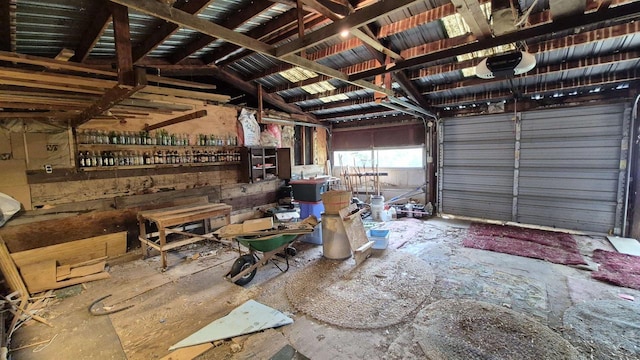 33135 Fulton St, Lone Rock, WI 53556 - garage featuring a garage door opener