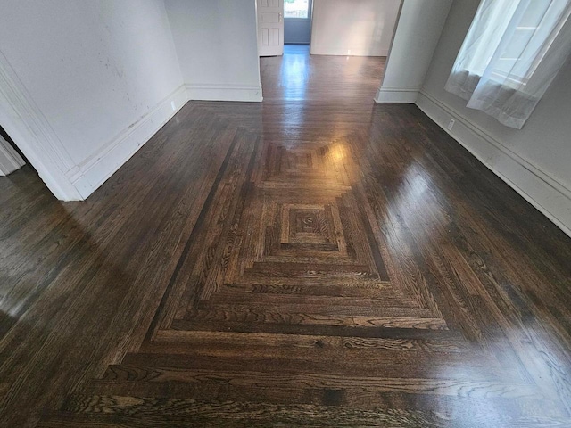 details featuring parquet flooring