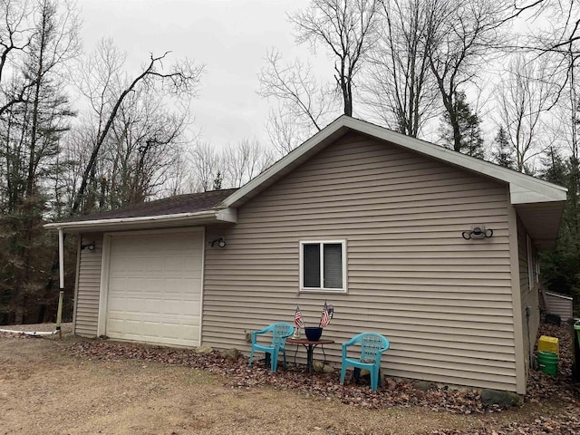 view of home's exterior featuring a garage