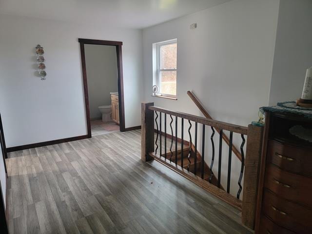 interior space with light hardwood / wood-style flooring