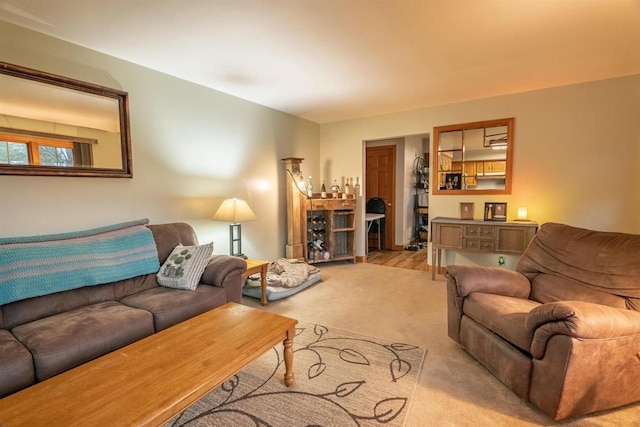 view of carpeted living room