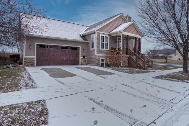 view of front of house featuring a garage