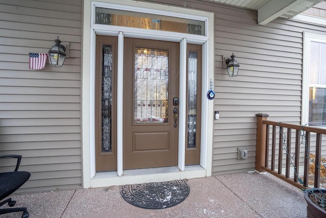 view of doorway to property