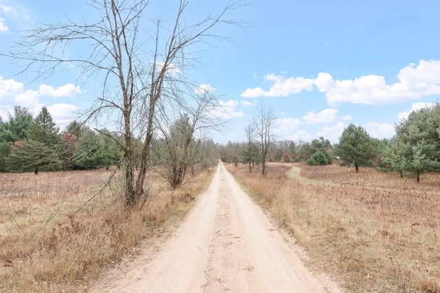 view of street featuring a rural view