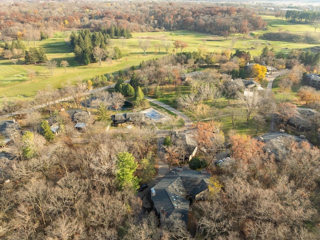 birds eye view of property with a rural view