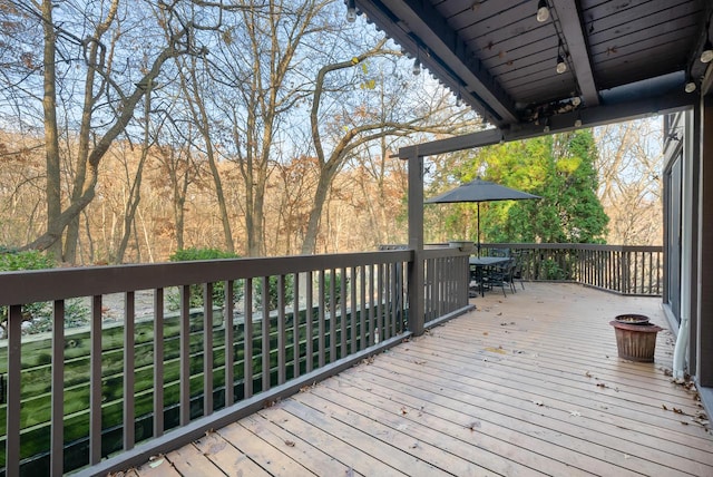 view of wooden deck