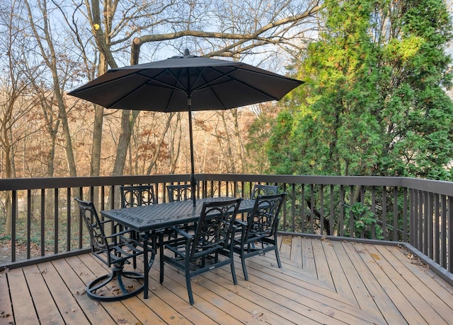 view of wooden terrace