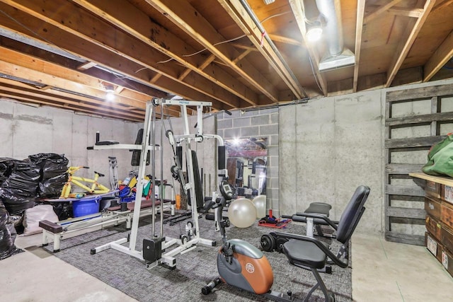 view of workout area