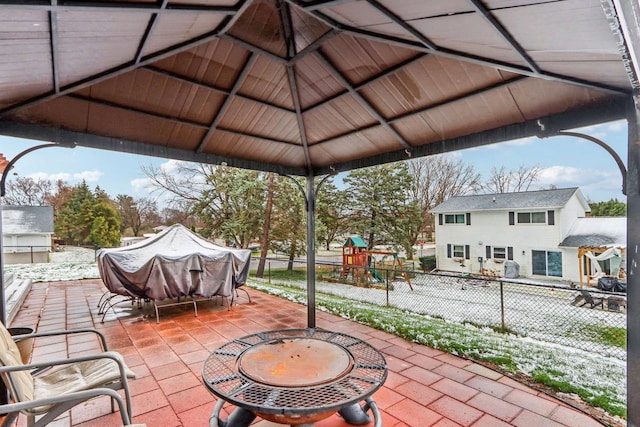 view of patio / terrace with a playground