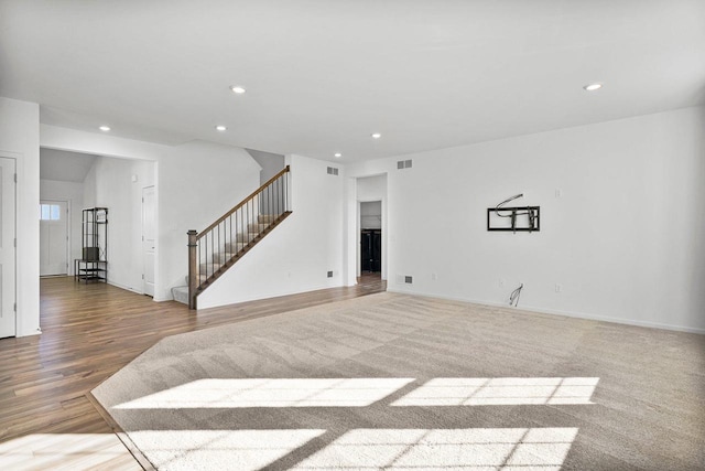 living room with light wood-type flooring