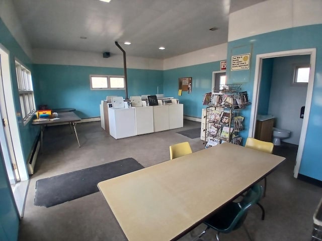 interior space featuring washer and dryer