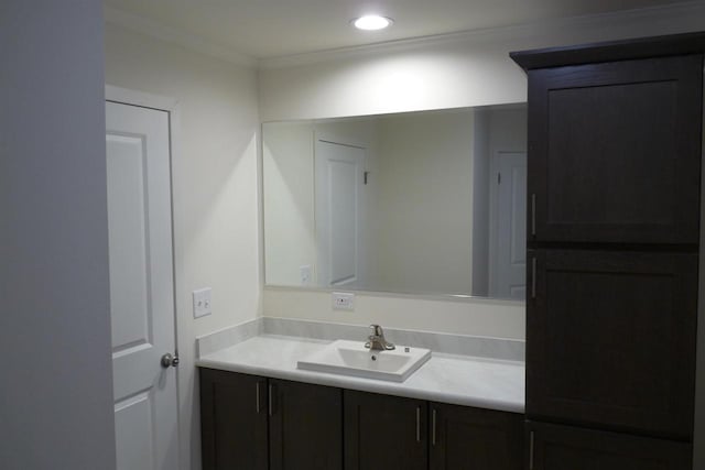 S13041 Shifflet Rd Unit 128, Spring Green, WI 53588 - bathroom with vanity and crown molding