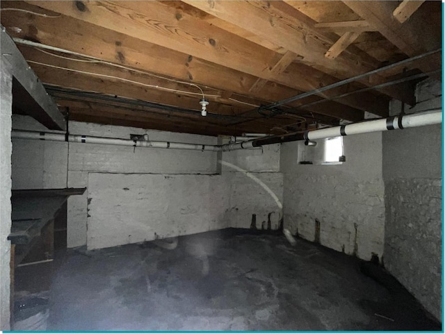 view of basement