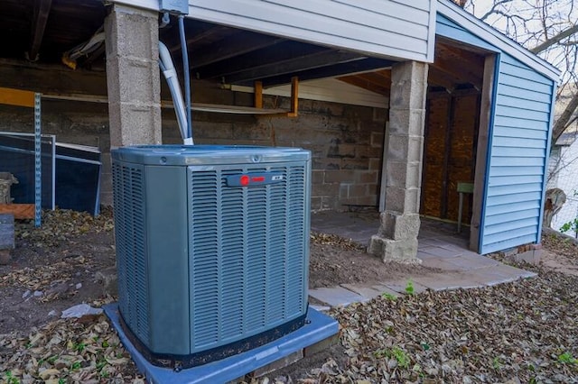 exterior details featuring cooling unit