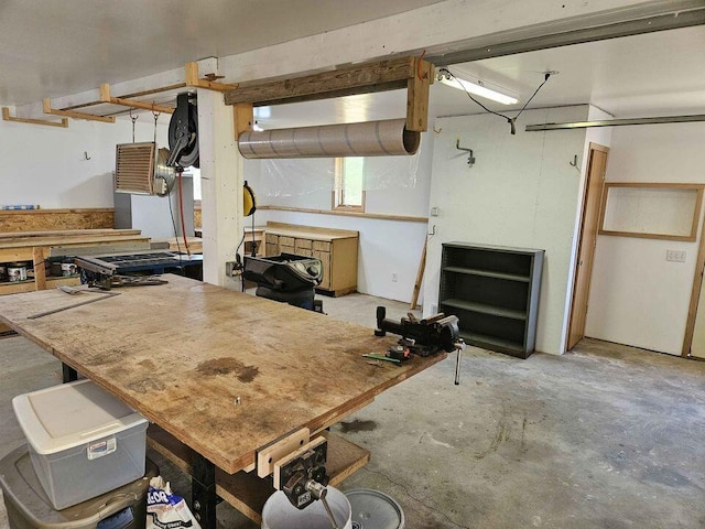 kitchen with concrete floors