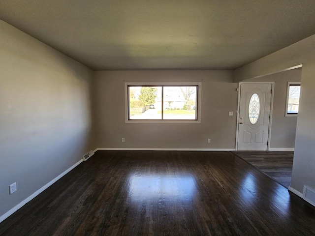 foyer featuring dark hardwood / wood-style flooring