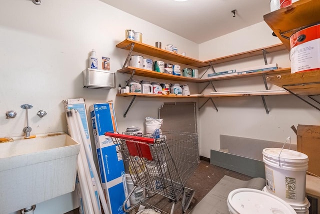 interior space featuring sink