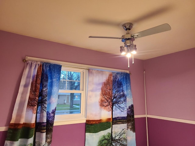 details featuring ceiling fan