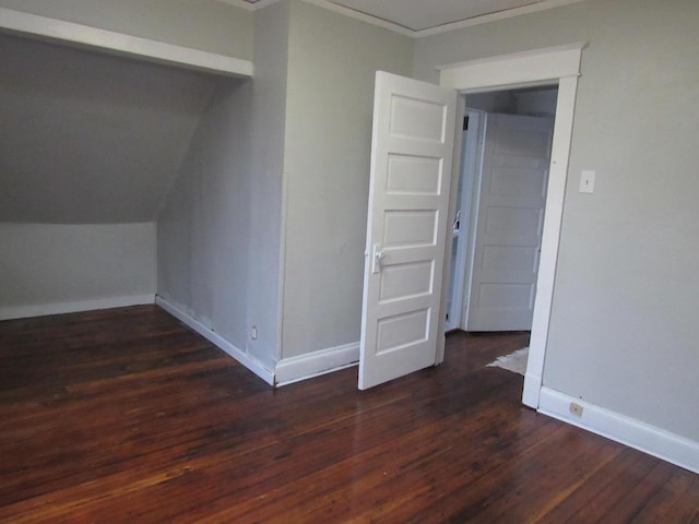 interior space featuring dark hardwood / wood-style flooring