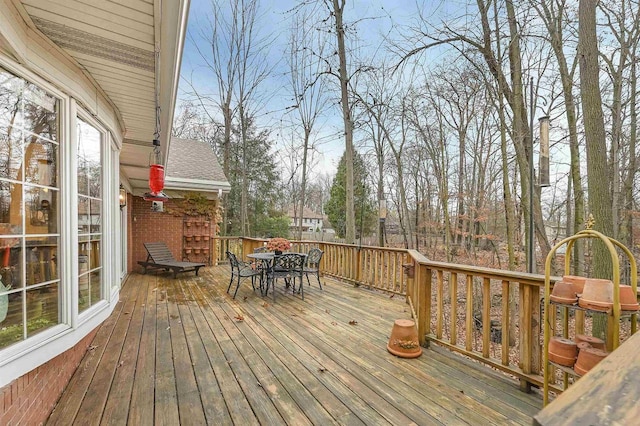 view of wooden deck