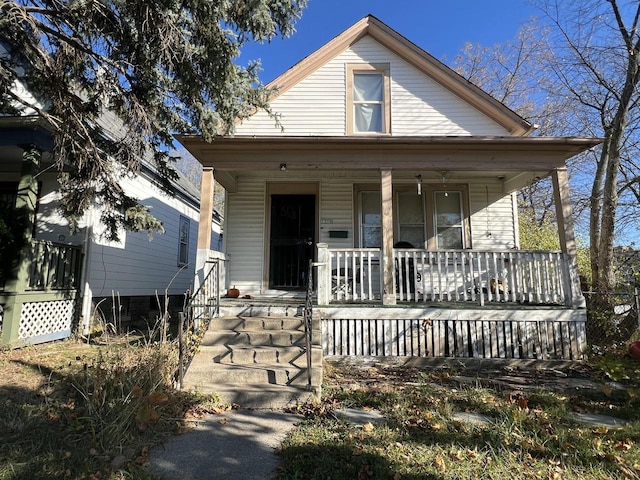 bungalow featuring a porch