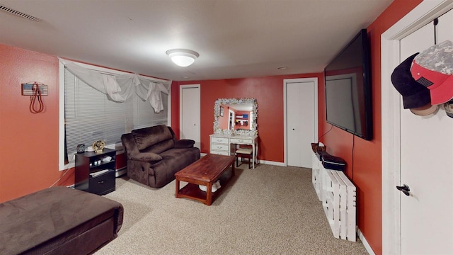 view of carpeted living room