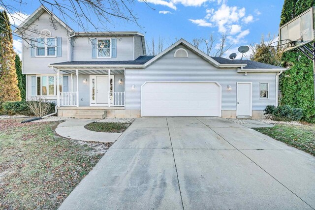 front facade featuring a garage