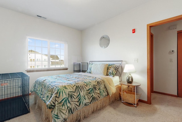 bedroom with carpet floors