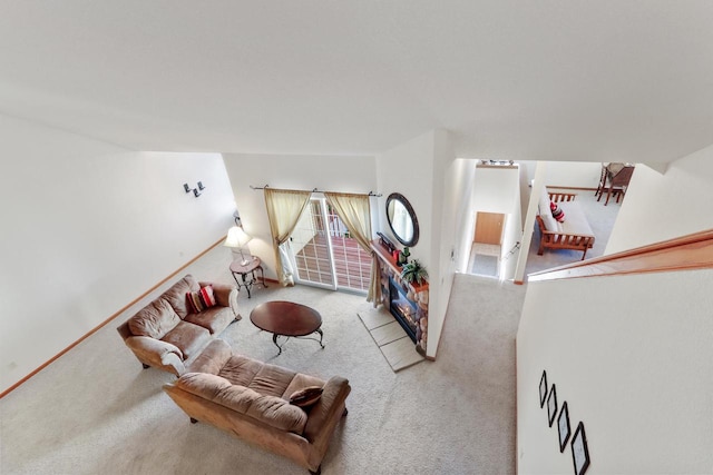 view of carpeted living room