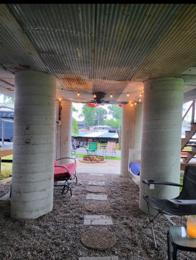 view of patio / terrace featuring ceiling fan