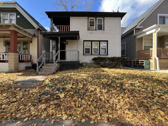 front of property with a balcony