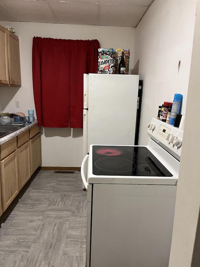 kitchen with white appliances