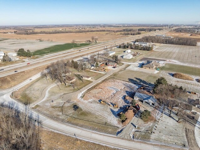 bird's eye view featuring a rural view