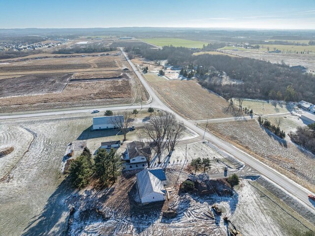 drone / aerial view featuring a rural view